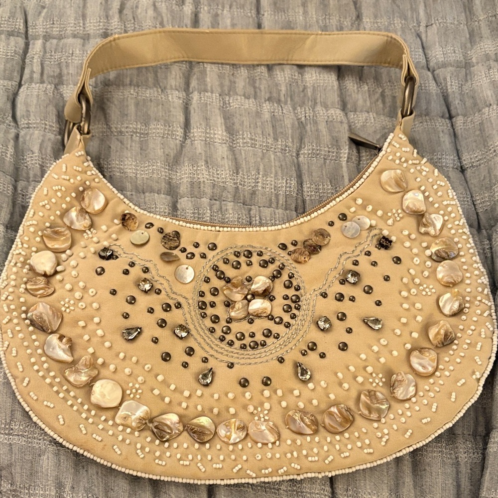 Express Elegant Tan Seashell Bag